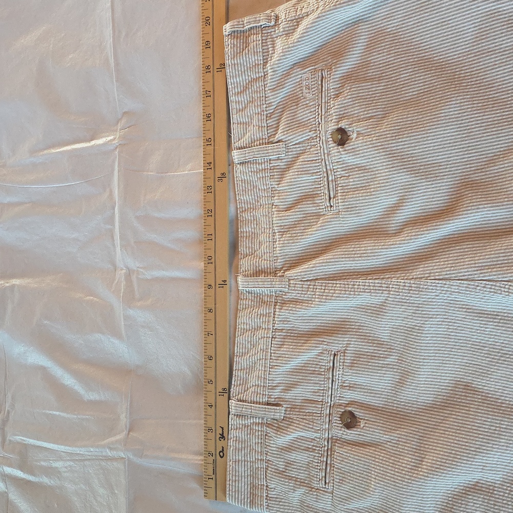 Izod Men's Lot of Two 10"‎ Seersucker Shorts Blue Tan Preppy Size 40 - Picture 12 of 15